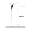 Colorful Cat Teaser with Bell, Feather, and Spring Rod for Self-Play
