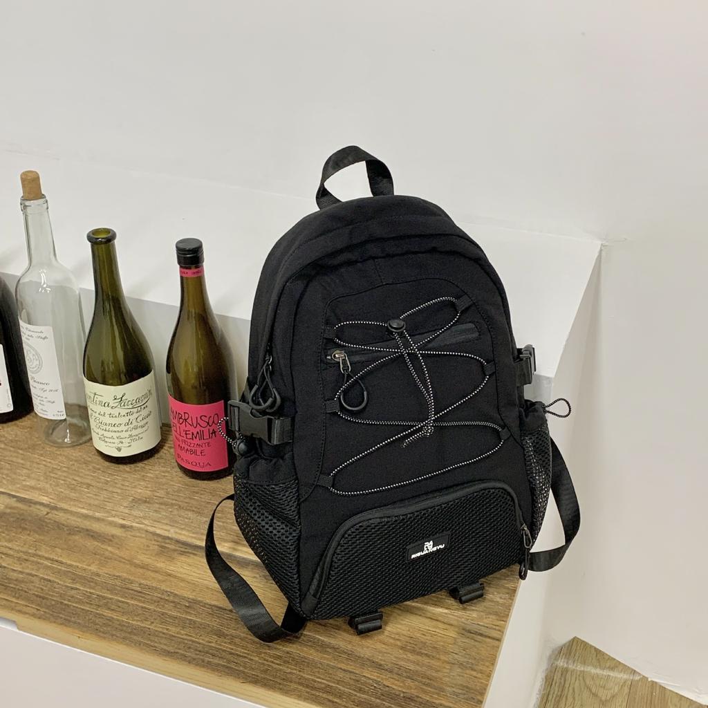 Backpack Women's Large Capacity 2024 New Casual Cloth Bag Handheld Student School Bag Premium Sense Backpack