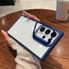 Luxury Camera Stand Folding Holder Clear Case For Samsung Galaxy S24 Ultra S22 Plus S23 FE Lens Protector Transparent Hard Cover