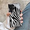 Black and White Striped Pattern Glass Phone Case Suitable for Samsung Galaxy S26 S25 S24 S23 S22 S20 FE/Ultra/Plus Anti Drop
