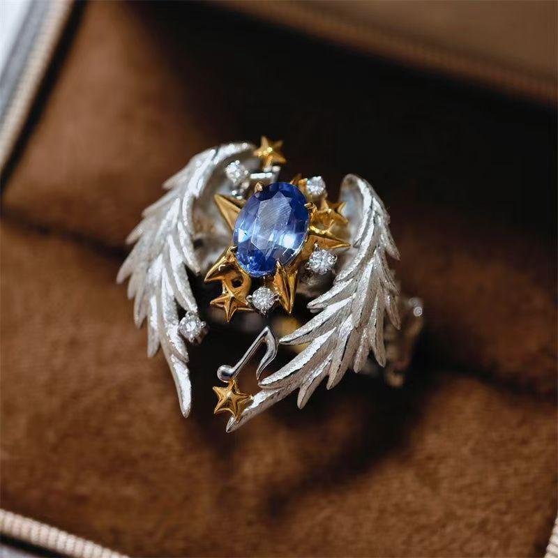 Angel Wings Ring Vintage Versatile Adjustable Open Ring Punk Hip Hop Jewelry