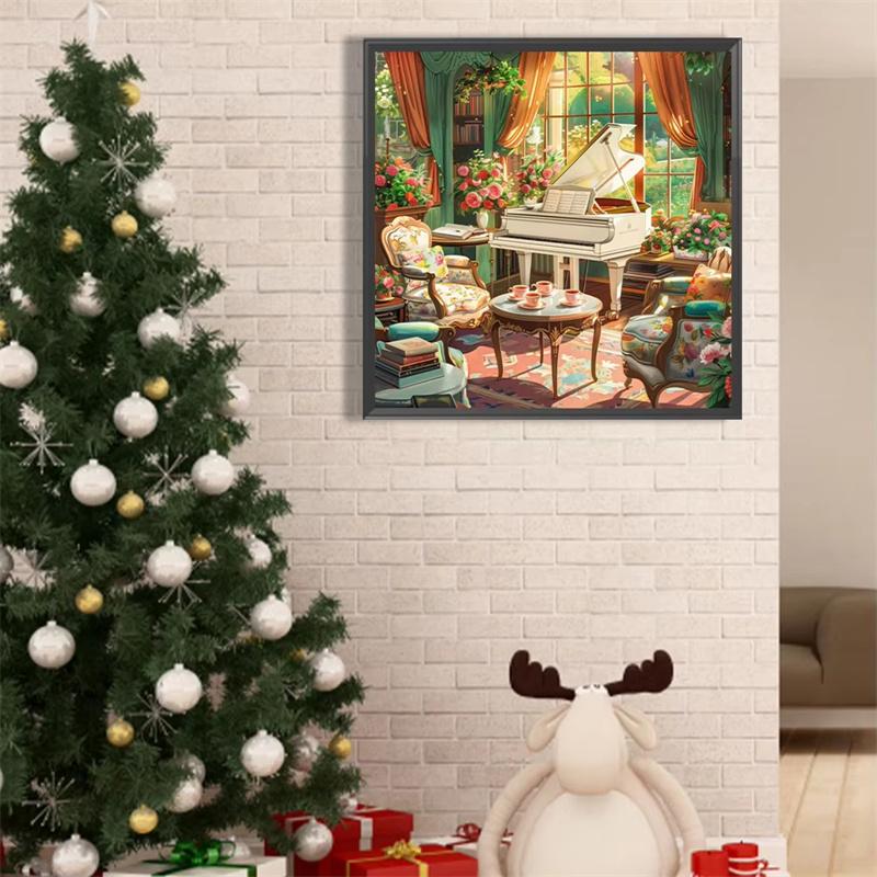 5D DIY Full Round Drill Diamond Painting House Kit Home Decor Art 55x55cm Children Gifts New Year Gifts Adult Gifts