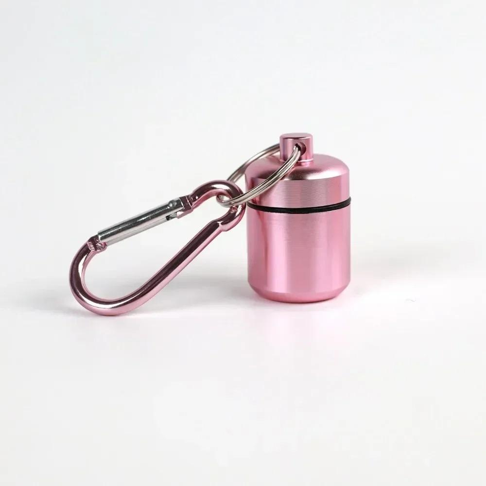New Premuim Portable Aluminum Waterproof Pill Cases Box Earplug Keychain Case Travel Container for Jewelry or Ear Plugs Sleek