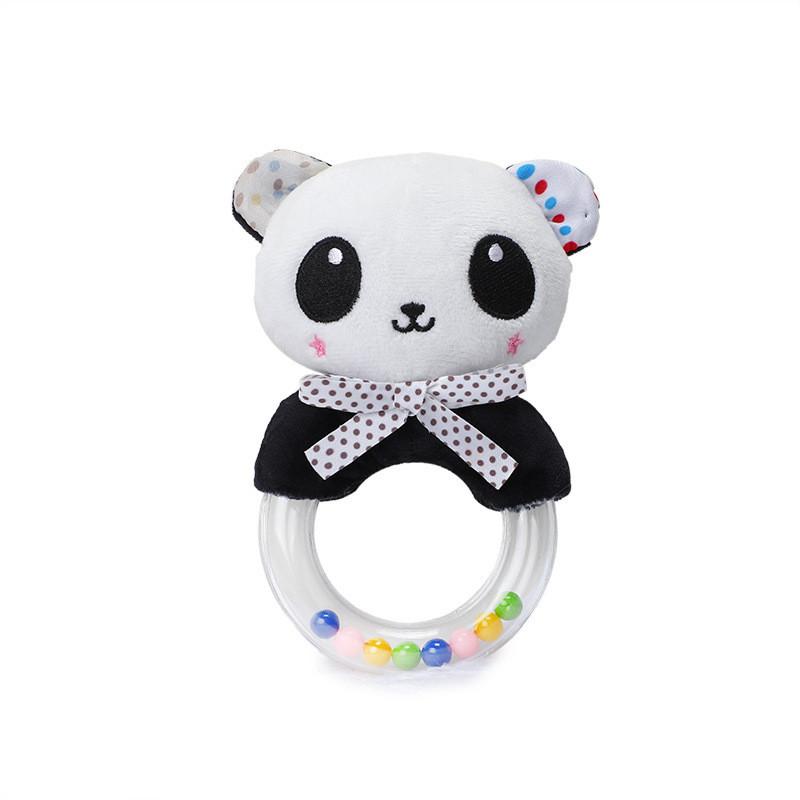 Baby Fox Rabbit Sheep Plush Rattle With Colorful Beads For Early Childhood Development