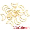 20pcs 3 Size Moon Charm Gold Stainless Steel Pendant Open Bezels Hollow Pressed Resin Frame Mold Bezel DIY Jewelry Making