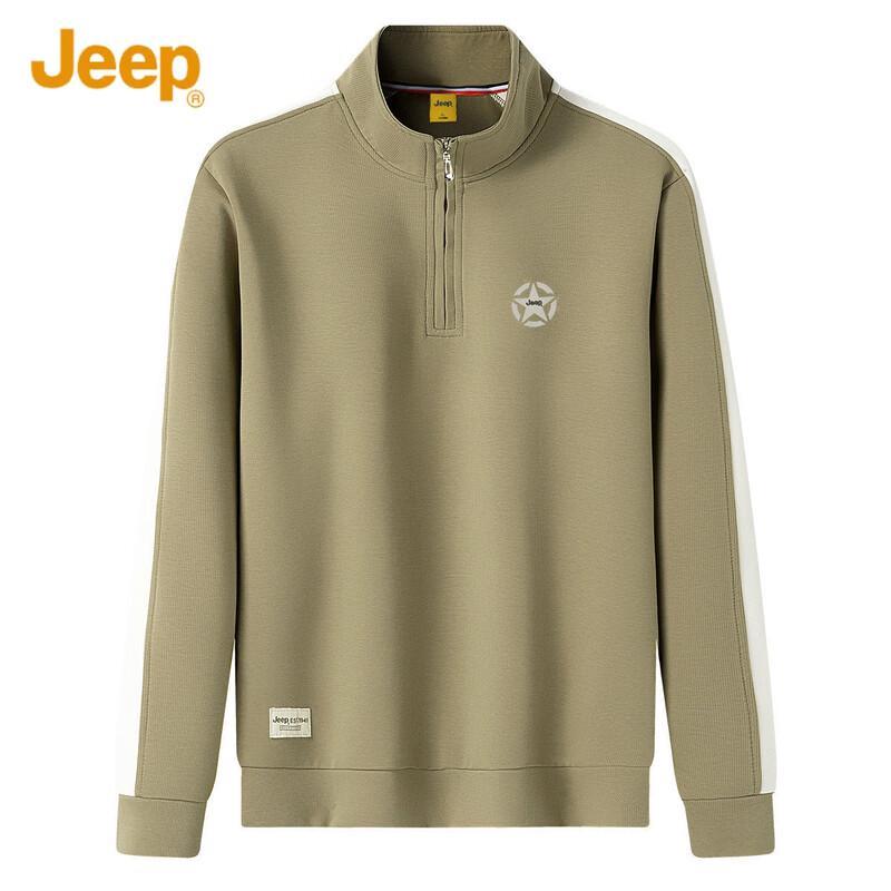 

JEEP Men s Half-Zip Stand Collar Casual Sweatshirt 5XL