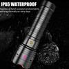 1/2PCS High Power Long Range LED Flashlight Zoomable Type-C Rechargeable Tactical Handheld Light for Outdoor Camping Fishing