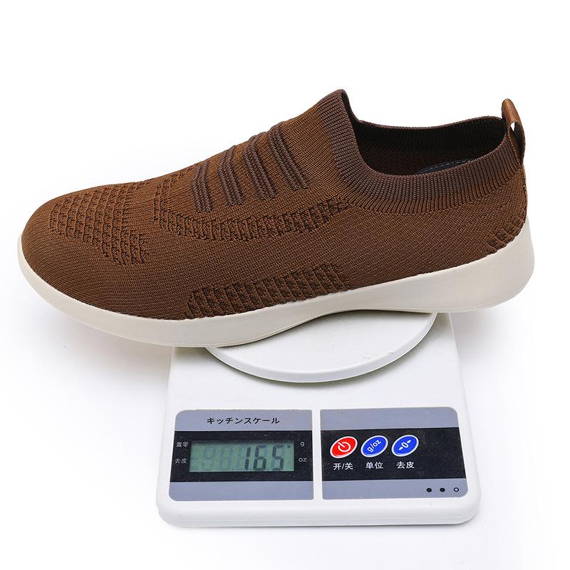 One-Pedal Cover Casual Walking Shoes Flying Weaving Breathable Sports Teen Dad Shoes Lightweight