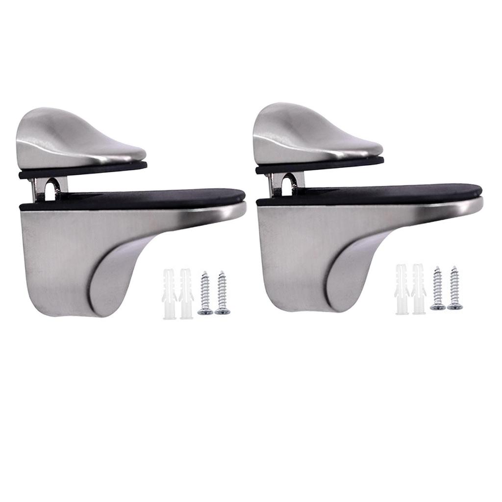 Glass Shelf Support Clamp, Glass Brackets for 3-21mm Wood, Bathroom Clip Holder for Bedroom Shelves, Furniture Repair