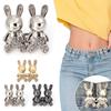 1pcs Nail-free Jeans Rabbit Waist Removable Invisible Button Tightening Waistband Snap Adjustab M6S2