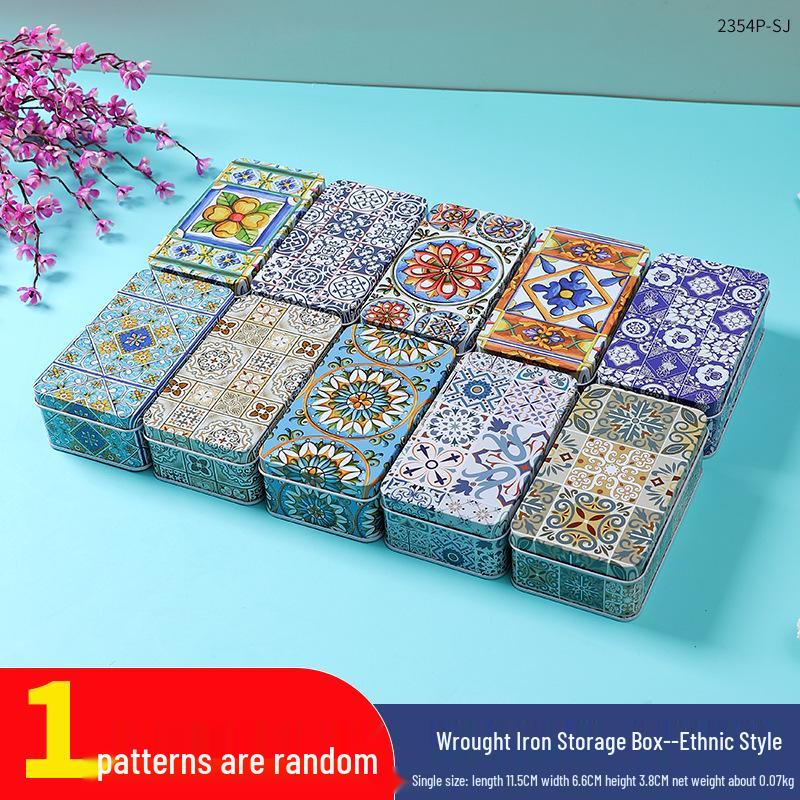 Mini Cute Cookie Candy Storage Tin with Lid for Hairpins, Earrings, or Small Items