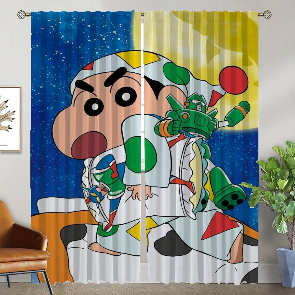 

Элегантные шторы Crayon 2 штуки Домашние интерьерные шторы для окна с камерой Хэллоуинская декорация Тюль для спальни W50xH70cmx2pcs-CL