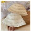 Knitted Sun Hat Wide Brim Hollow Beach Cap Casual Fisherman Hat