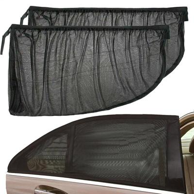 2pcs Car Rear/front Side Window Sunshade UV Protect Shield Mesh Prevent Mosquito Sunshine Privacy Protection Curtain for SUV