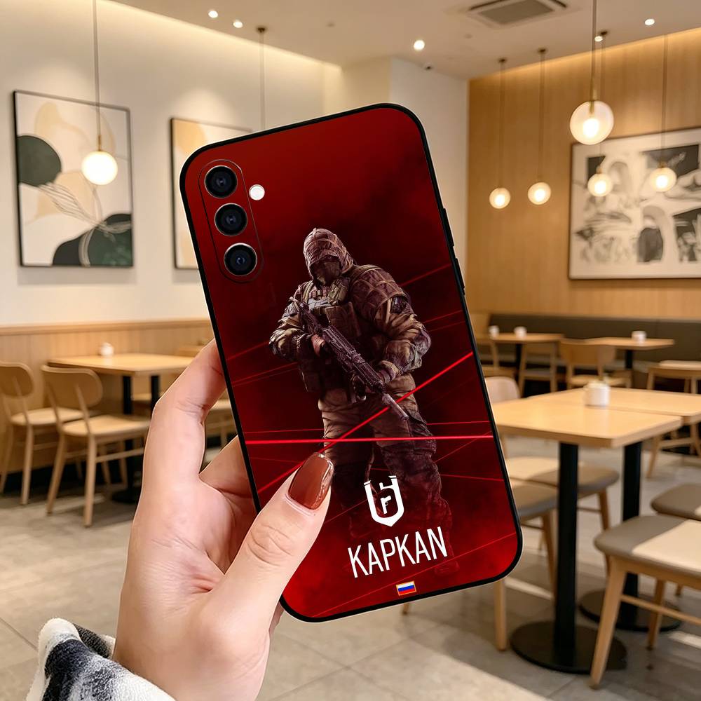 For Z-Rainbow S-Six S-Siege  Phone Case Black Silicone Soft For Samsung Galaxy A73,A72,A71,A70,A53,A52,A51