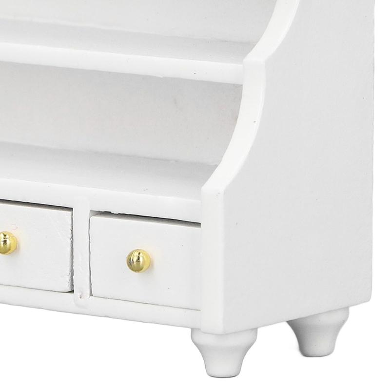Handcraft Miniature Wooden Cabinet for 1/12 Scale Dollhouses Bathroom Accessories Collection Scene Display Accessory