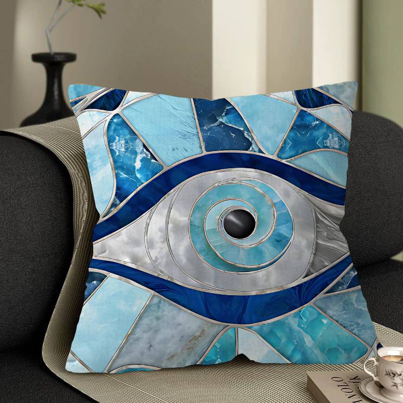Evil Eye Office Cushion Pillowcase Car Cushion Cover45X45Cm Lumbar Pillowcase Sofa Pillowcover
