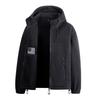 Men's Casual Outdoor Hooded Zipper Pocket Jacket Fleece Warm Sweatshirt