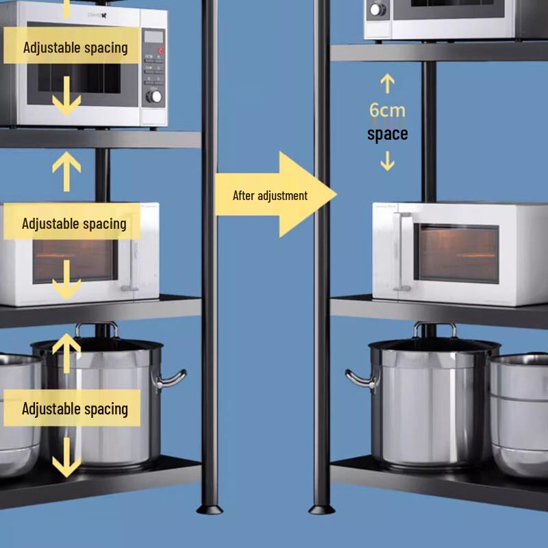 BeiYing Light Luxury Multi-layer Kitchen Storage Rack