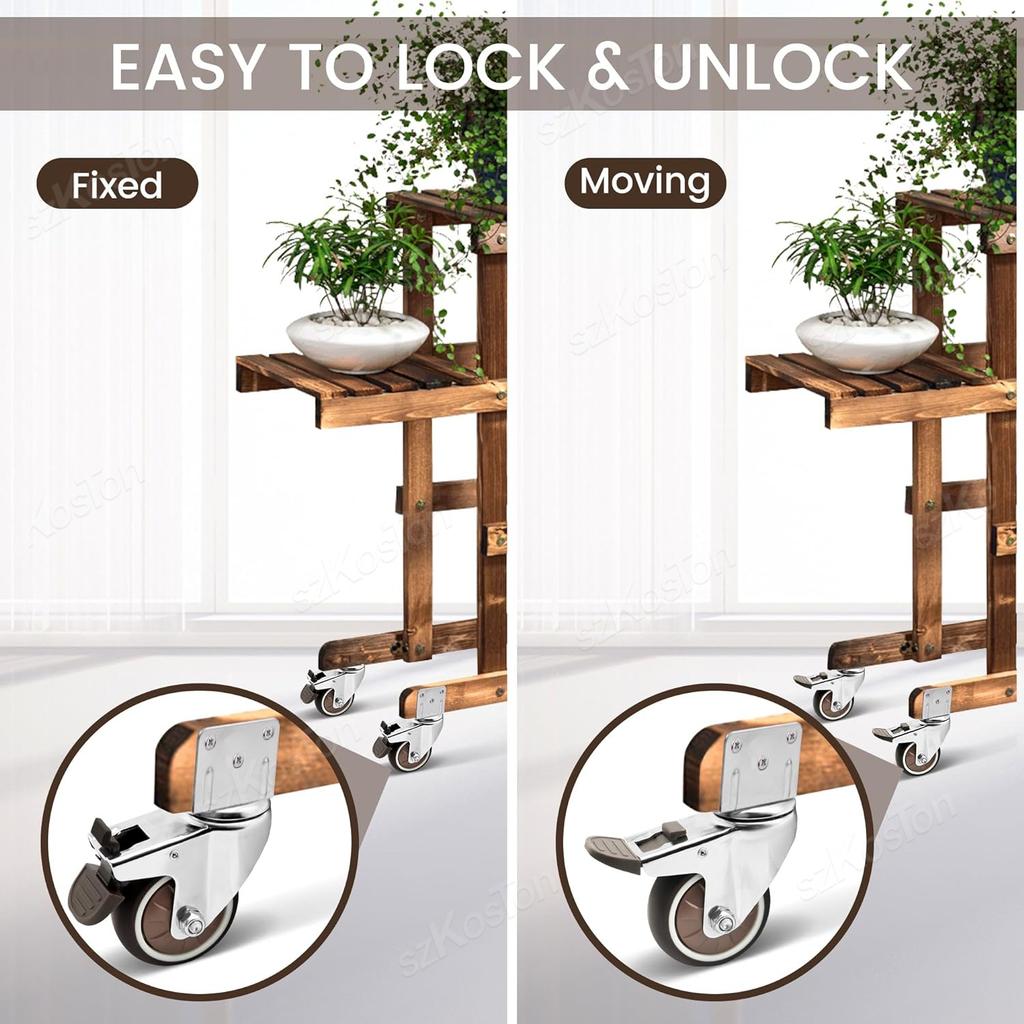 1pcs/lot Universal Fixed Swivel Casters for Table Chair Sofa With/Without Brake Heavy Duty Furniture Castor Silent Trolley Wheel