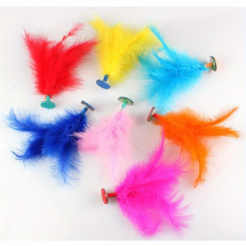 10Pcs Colorful Feather Jianzi - Colorful Hand & Foot Coordination Training Shuttlecock, Durable, Kick, Practice Training Equipment For Outdoor Sports