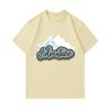 Men's 100% Cotton Crew Neck Short Sleeve T-Shirt, Casual Mountain Adventure Printed Breathable Soft Summer Tee for Daily Outdoor Hiking Travel Wear