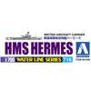 Aoshima 1/700 Waterline Series No.716 HMS Hermes, British Navy Aircraft Carrier (Indian Ocean, Ceylon Battle) Plastic Model, Pre-colored