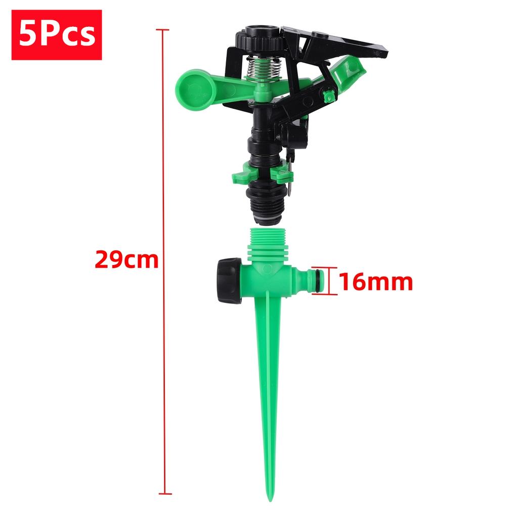 1/2" Male Thread Controllable Angle Rocker Nozzle With 3-Kinds Bracket Kits Garden Irrigation Landscaping Adjustable Sprinkler
