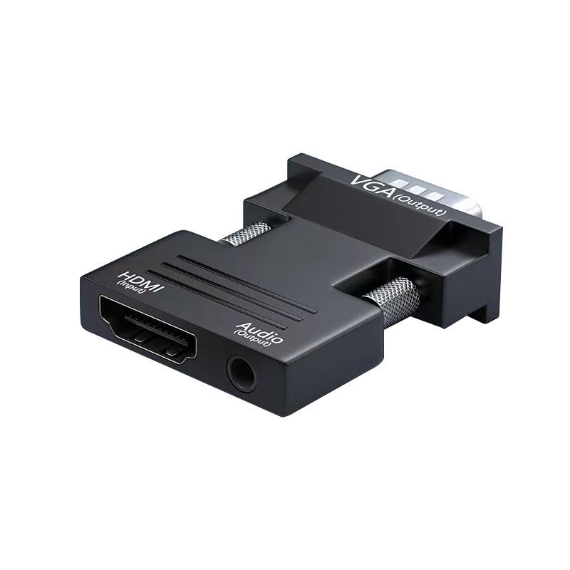 HDMI To VGA Adapter with Audio Port for Laptop/Computer To Monitor/Projector Connection