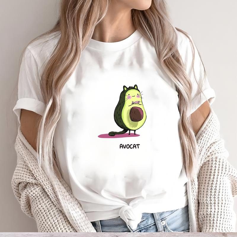 

Милая футболка с принтом, повседневная женская модель, модный летний стиль с коротким рукавом. 5XL