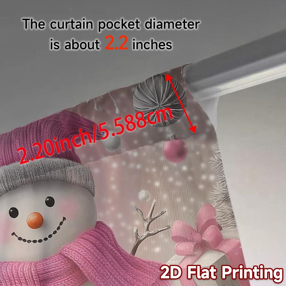 2pcs,Curtains Cute Snowman Gifts Christmas (2) Pattern Modern Curtains Versatile Fabric Curtains All Seasons Suitable for