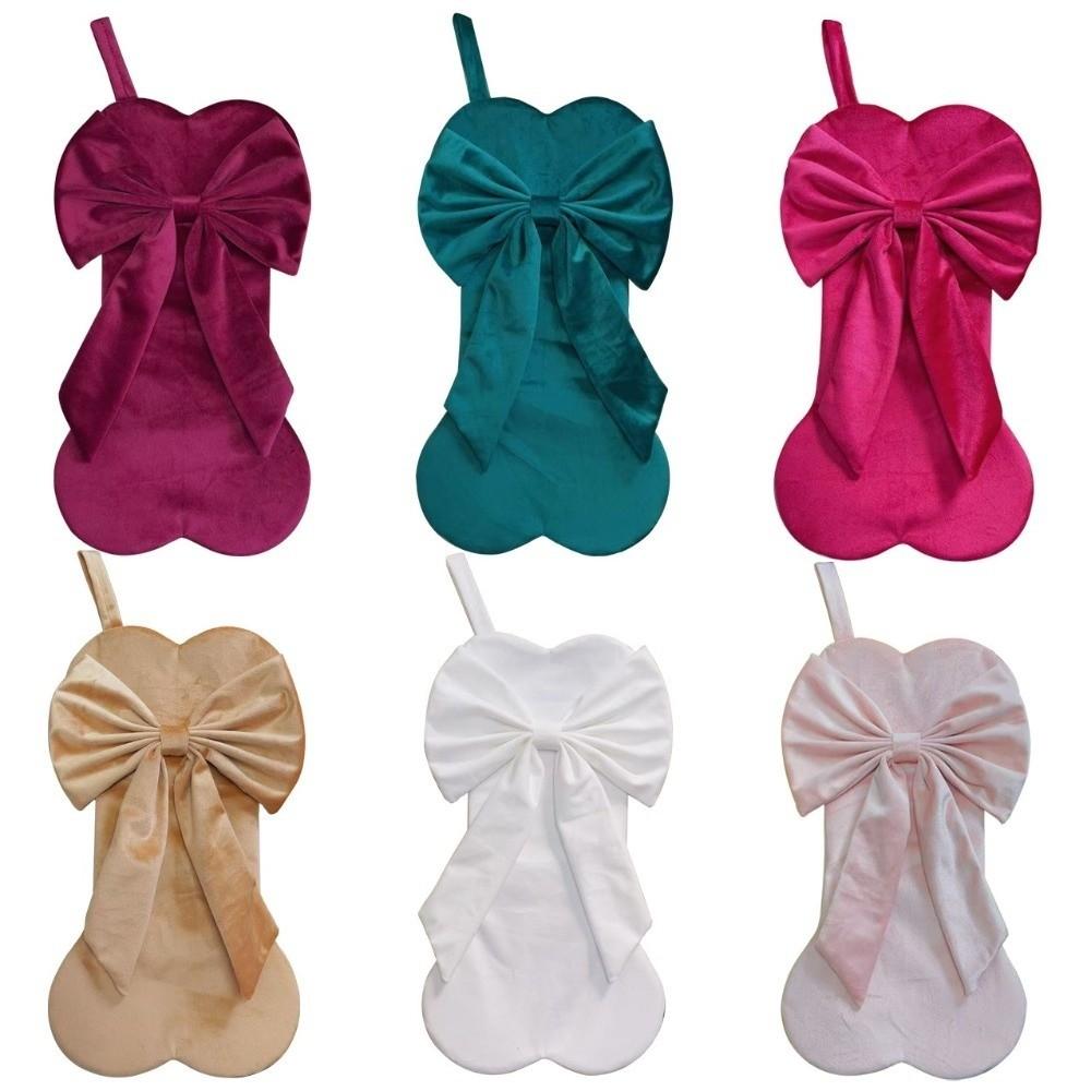 Bone Shape Christmas Gift Bag Home Decoration Hanging Sock Ornaments New Year