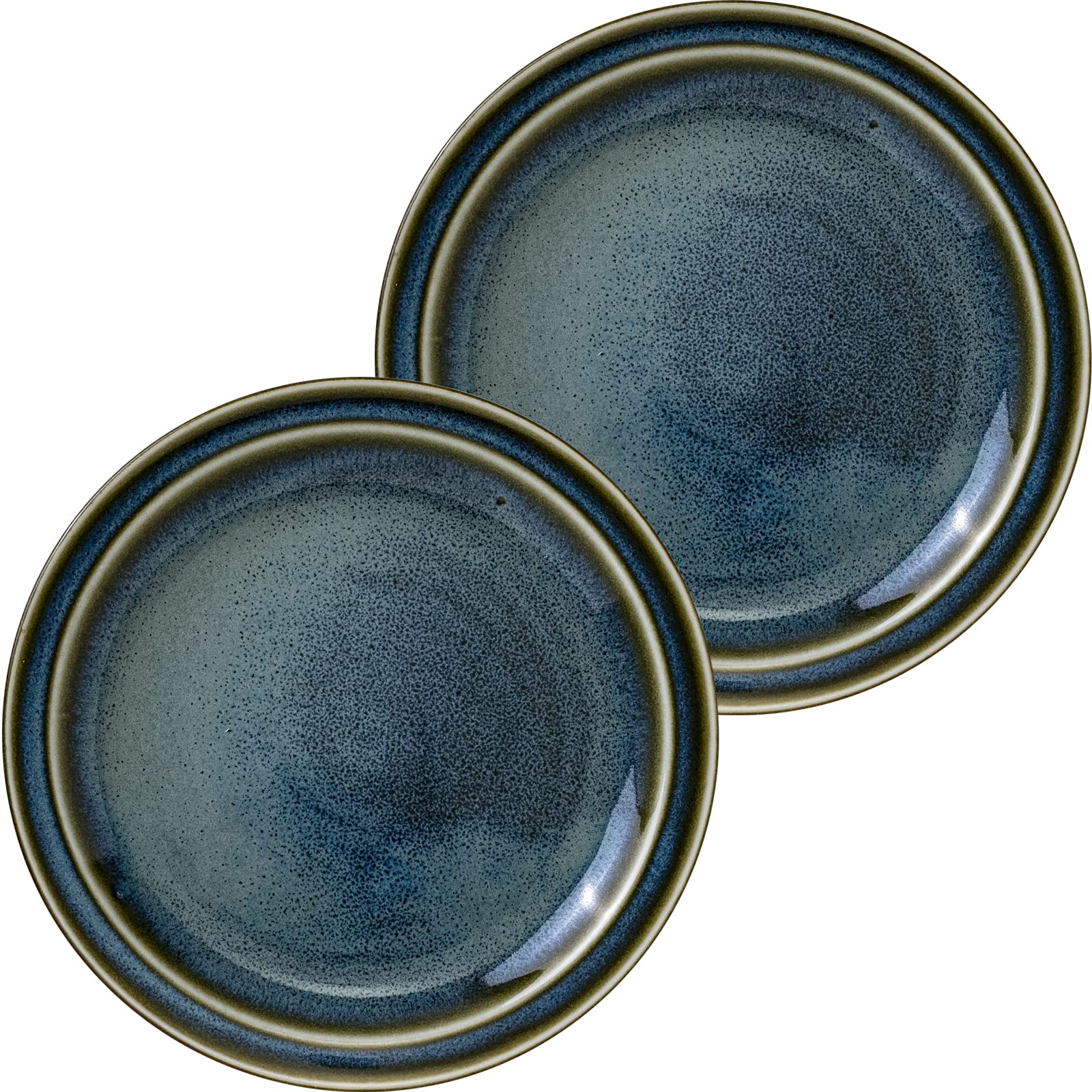 

Minoru Pottery Mino Ware MAMANI 140 Plates, Green, Set of 2