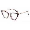 Green TR90 Anti Blue Light Cat Eye Prescription Glasses For Women With Cylinder 0 To -6 Nearsighted