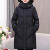 Plus Size XL-5XL Fashion Winter Coat Female Long Parkas Hooded Thick Warm Loose Middle Age Women's Jackets