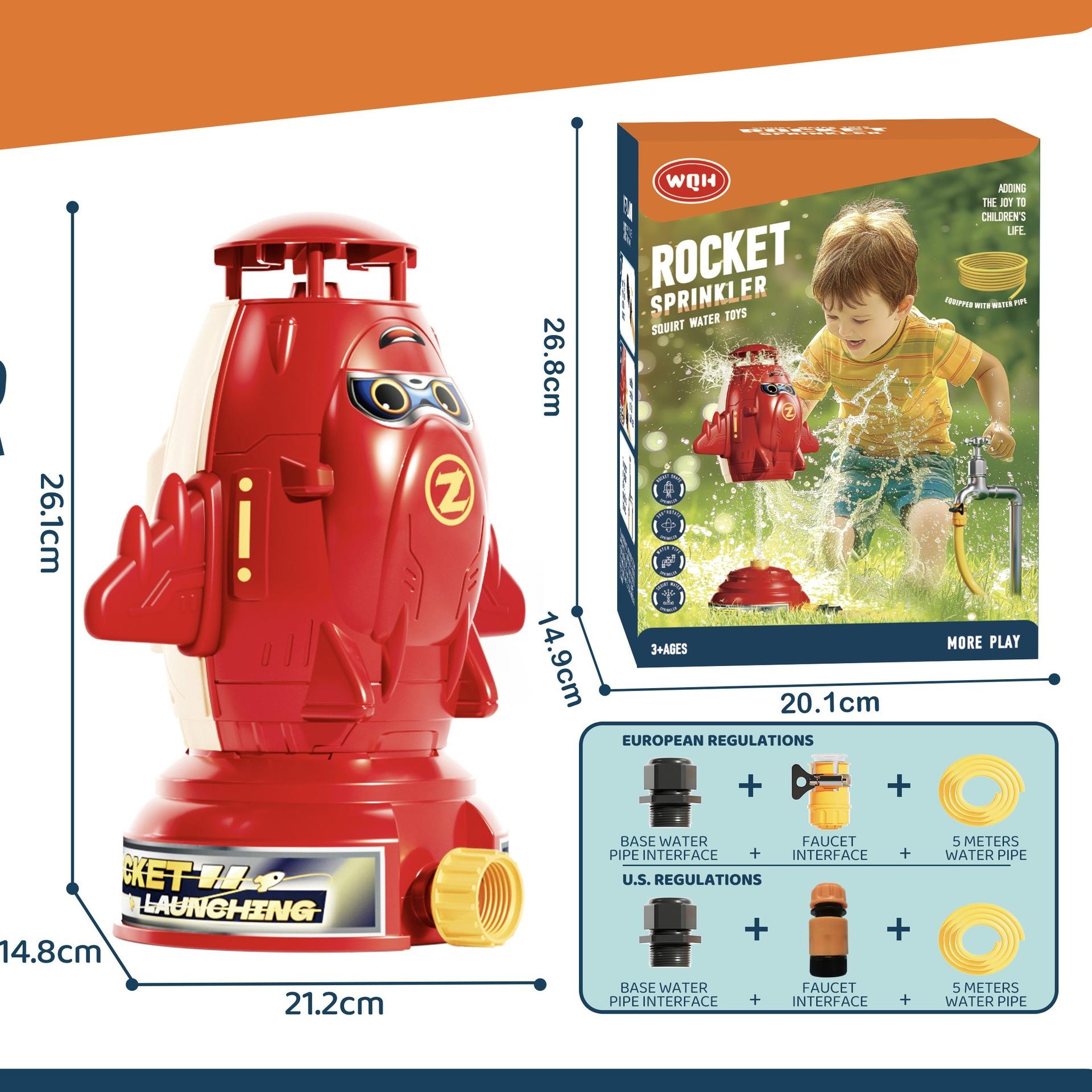 

Новый самолет распылитель воды ракета устройство детская вращающаяся водная летающая игрушка уличный разбрызгиватель полив цветов артефакт красный