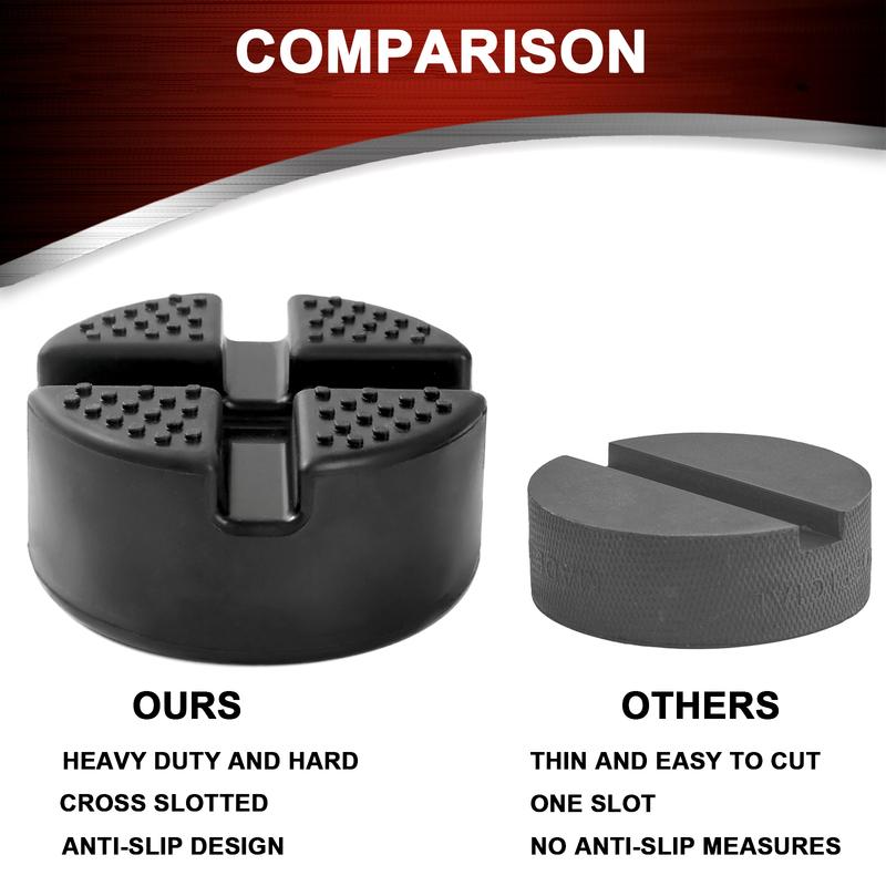 Floor Slotted Rubber Car Jack Pad Adapter Frame Protector Guard For Safe Lifting Pinch Weld Repair Tool Vehicle Side Jacking Pad