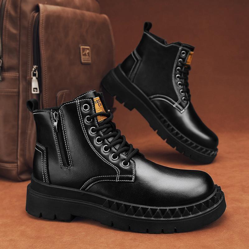 22 осень и зима новая высокая кожаная обувь молния повседневные локомотивные ботинки Мартина британские ботинки 39