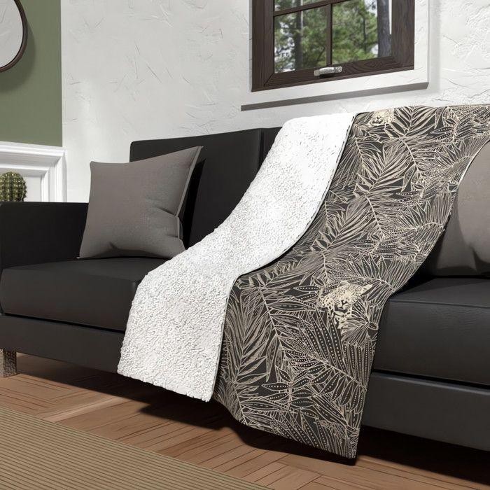 Microfiber Fleece Blanket with Sherpa Lining 120X160 Cm SAFARI, by Soleil D'ocre