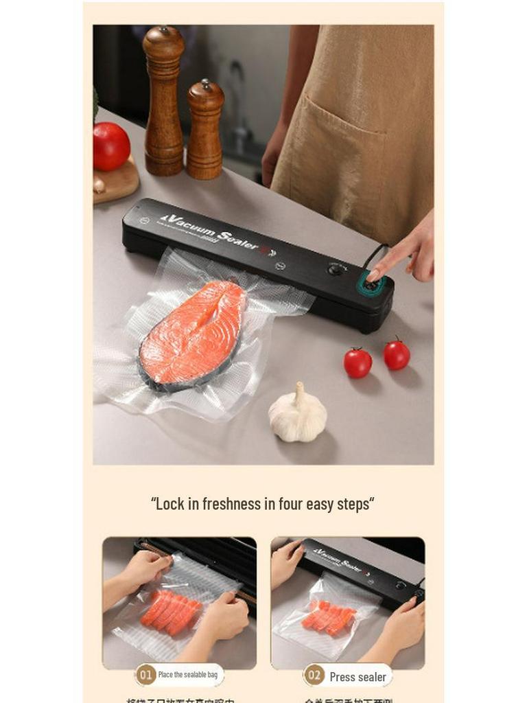 Mutfak İçin Taşınabilir Mini Otomatik Vakum Mühürleyici