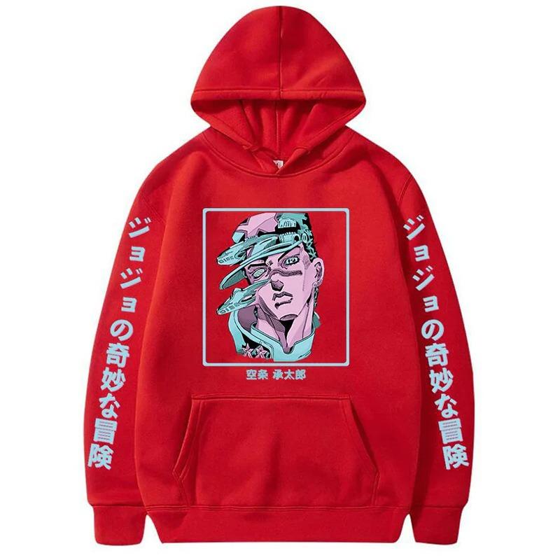 Jojo Bizarre Adventure Joutarou Printed Autumn and Spring Harajuku Crew Neck Sweatshirt Student Hoodie Autumn Fleece Hoodie