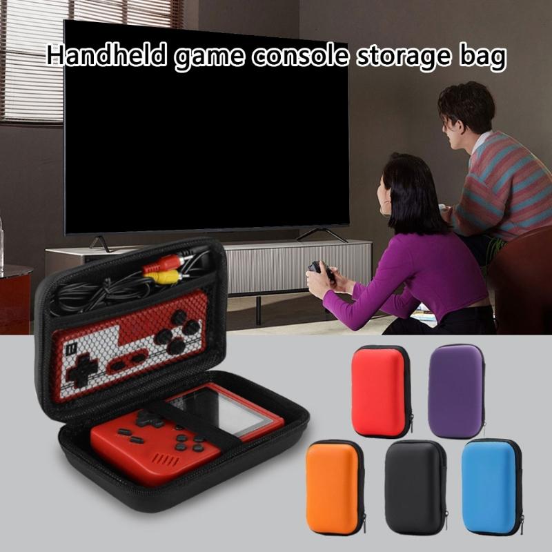 Handheld Game Console EVA Bag with Pocket Scratchproof Storage Box for R36S Protector Case Travel Carrying Pouch