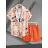 3D Printed Men's Short-sleeved Shirt And Beach Shorts Set Summer Street Fashion Men's Casual Shirt Outdoor Everyday Men's Shorts
