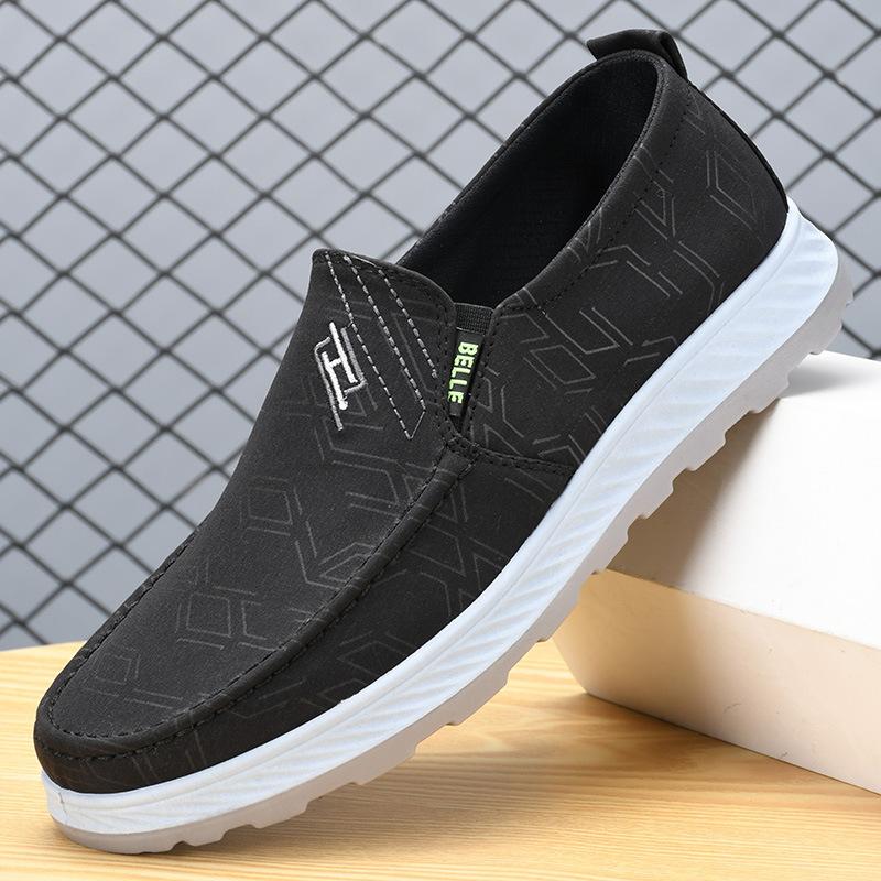 

****** новые старые ******* тканевые туфли мужские дышащие парусиновые туфли на одной педали s**t подошва удобные для среднего и пожилого возраста повседневные папины туфли 44