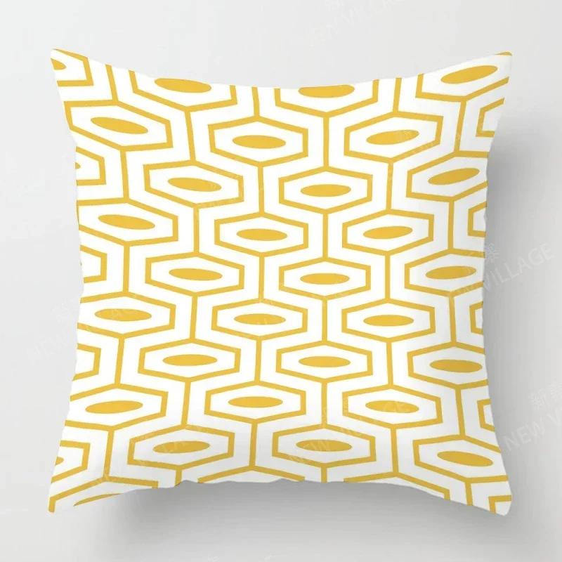 Nordic Fall Home Decor Autumn Throw Pillow Case Sofa Cushion Cover Modern   Geometry