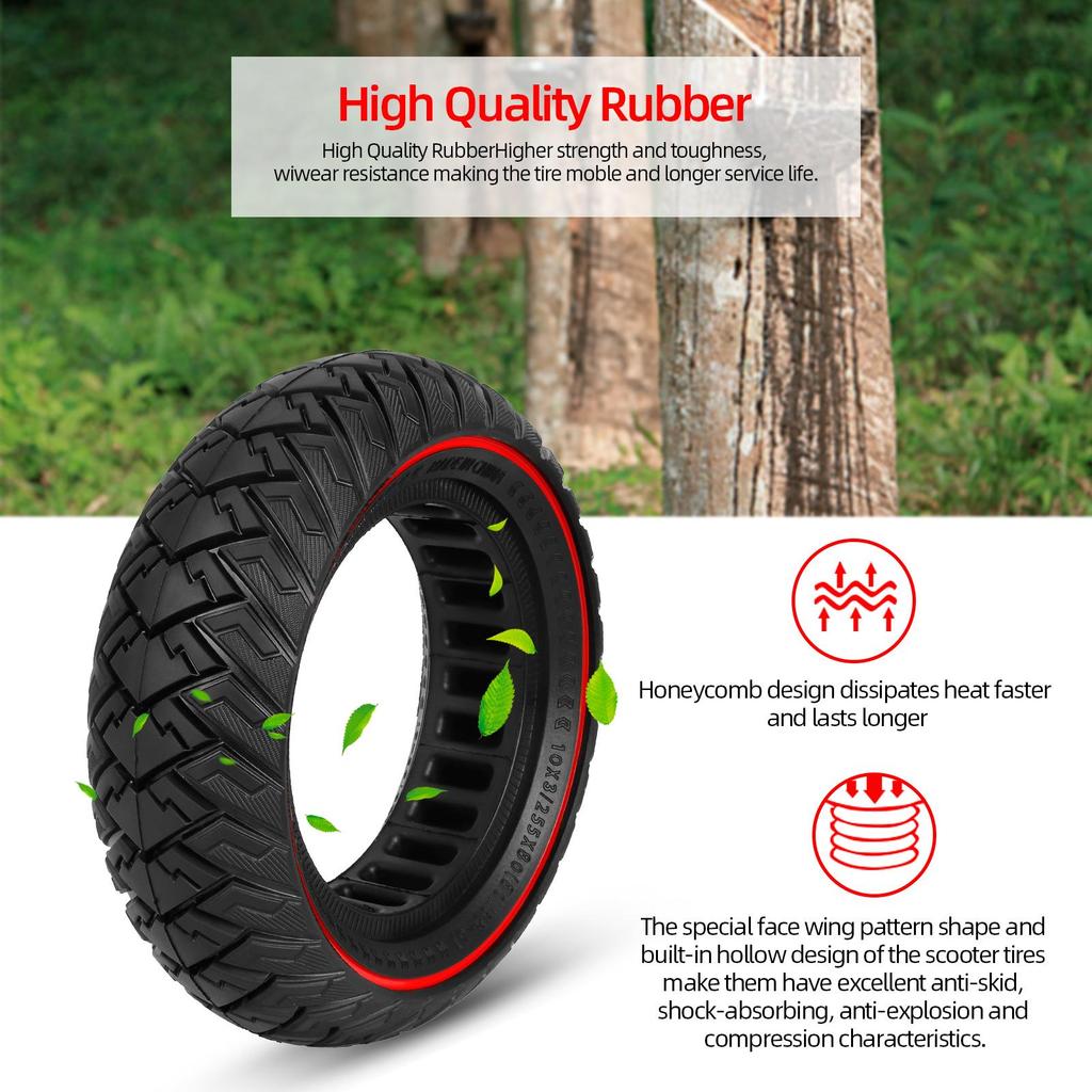 Ulip 10*3/255*80(80/65-6) Off-road Solid Tire with Red Circle