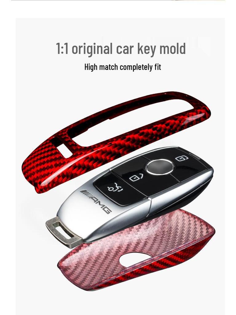 Schlüsselhülle aus echter Kohlefaser für Mercedes Plug-in S-Klasse, E-Klasse, G63 AMG