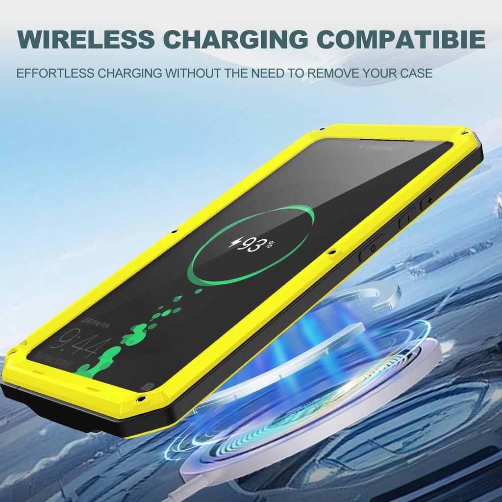 Heavy Duty Metal Cover for Samsung S26 S25 Edge S24 Ultra S23 S22 Plus S21 with Glass Screen Alloy Kickstand Shockproof Case