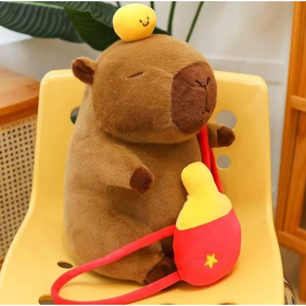 Populær Pibara Internett-kjendis skilpadde ryggsekk capybara plysjleketøy dukke kastepute dukke kvinnelig gave