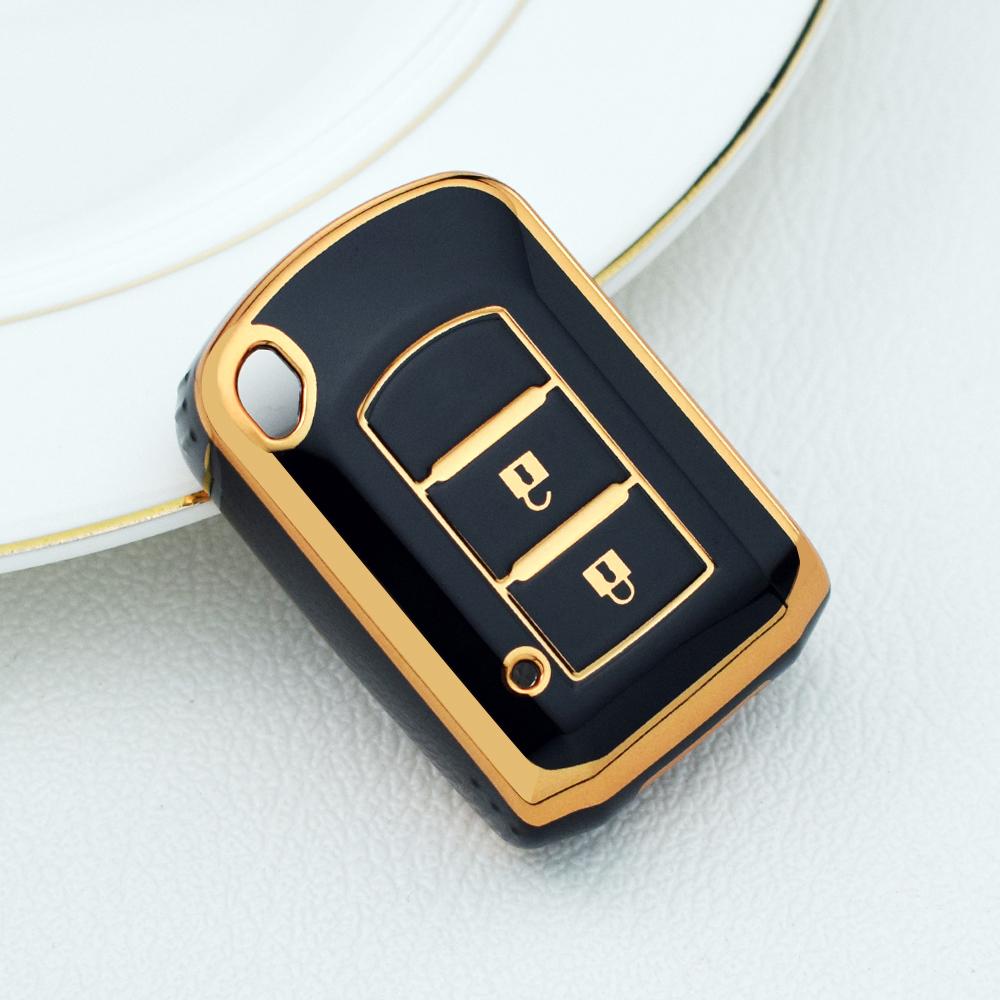 

2 кнопки ТПУ дистанционный брелок для ключей от автомобиля чехол для Mitsubishi Eclipse CROSS Outlander SPORT Mirage G4 Lancer 2016-2021 чёрный